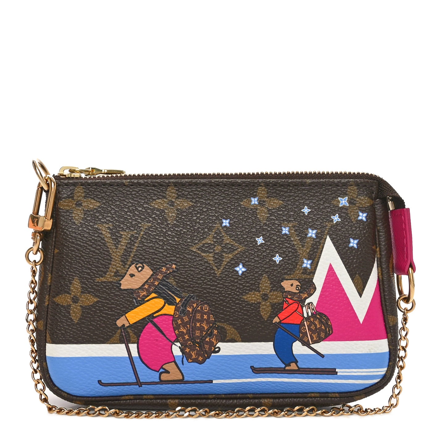 Monogram 2018 Christmas Animation Mini Bears Pochette Accessories