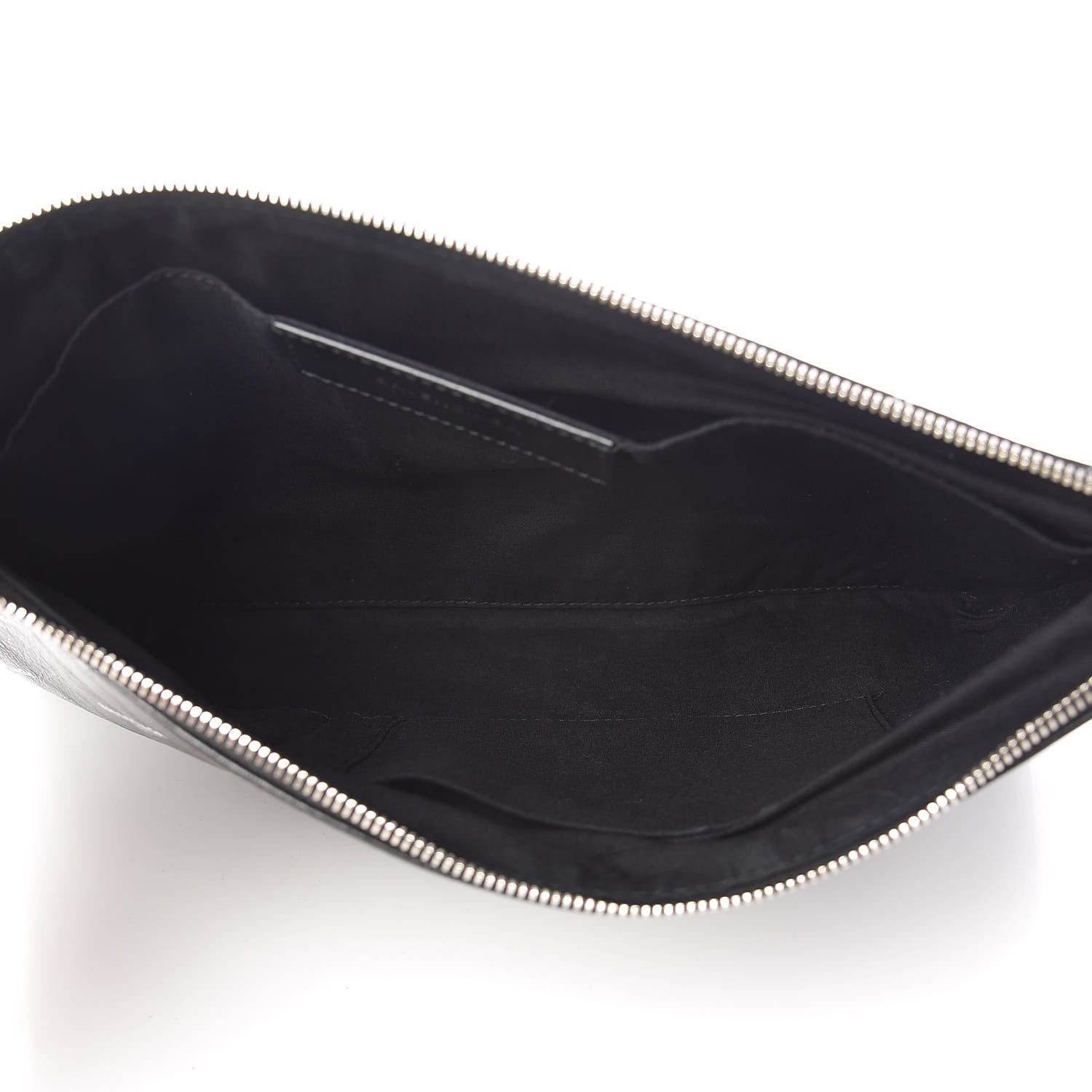 Balenciaga Calfskin Allover Logo Medium Clip Pouch Black 5 of 8