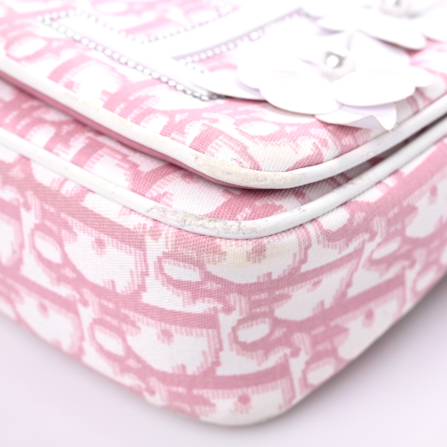 Christian Dior Monogram Girly Flap Reporter Rose Clair 8 of 17
