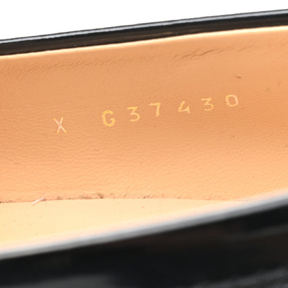 Chanel Shiny Calfskin Logo Loafers 40 Black 8 of 9