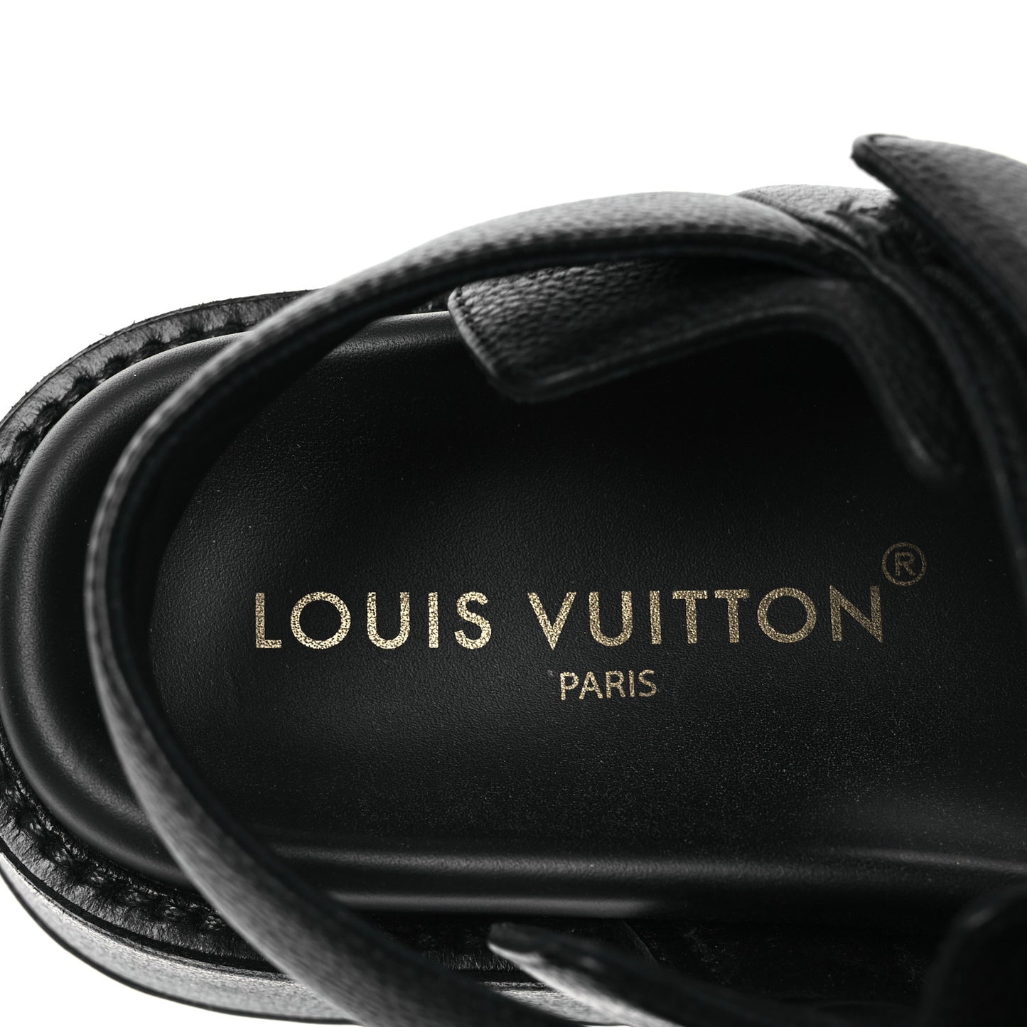Lambskin Sunset Comfort Platform Sandals 36.5 Black