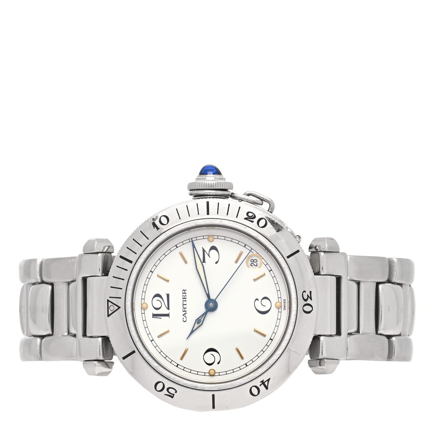 Cartier Stainless Steel 35mm Pasha C Diver Automatic Watch 2 of 4