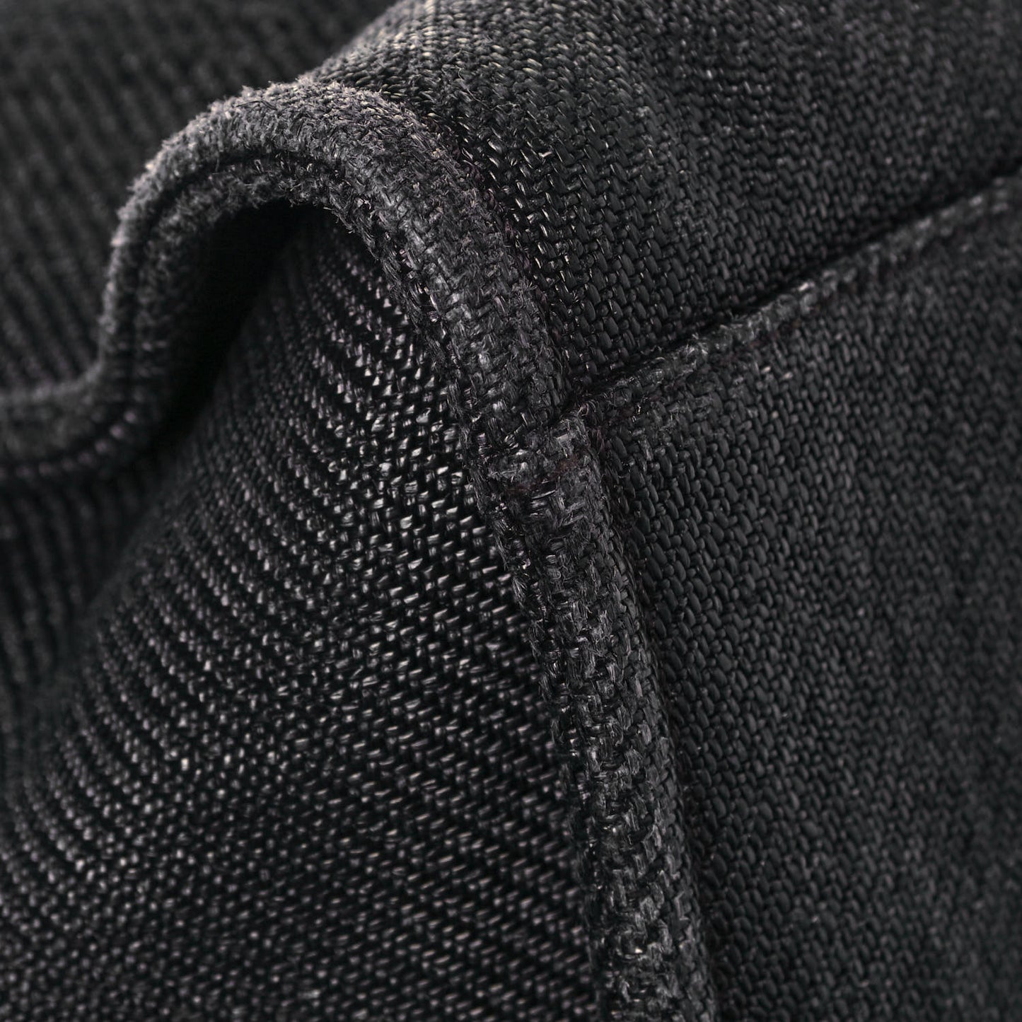 Canvas Large Deauville Tote Black White