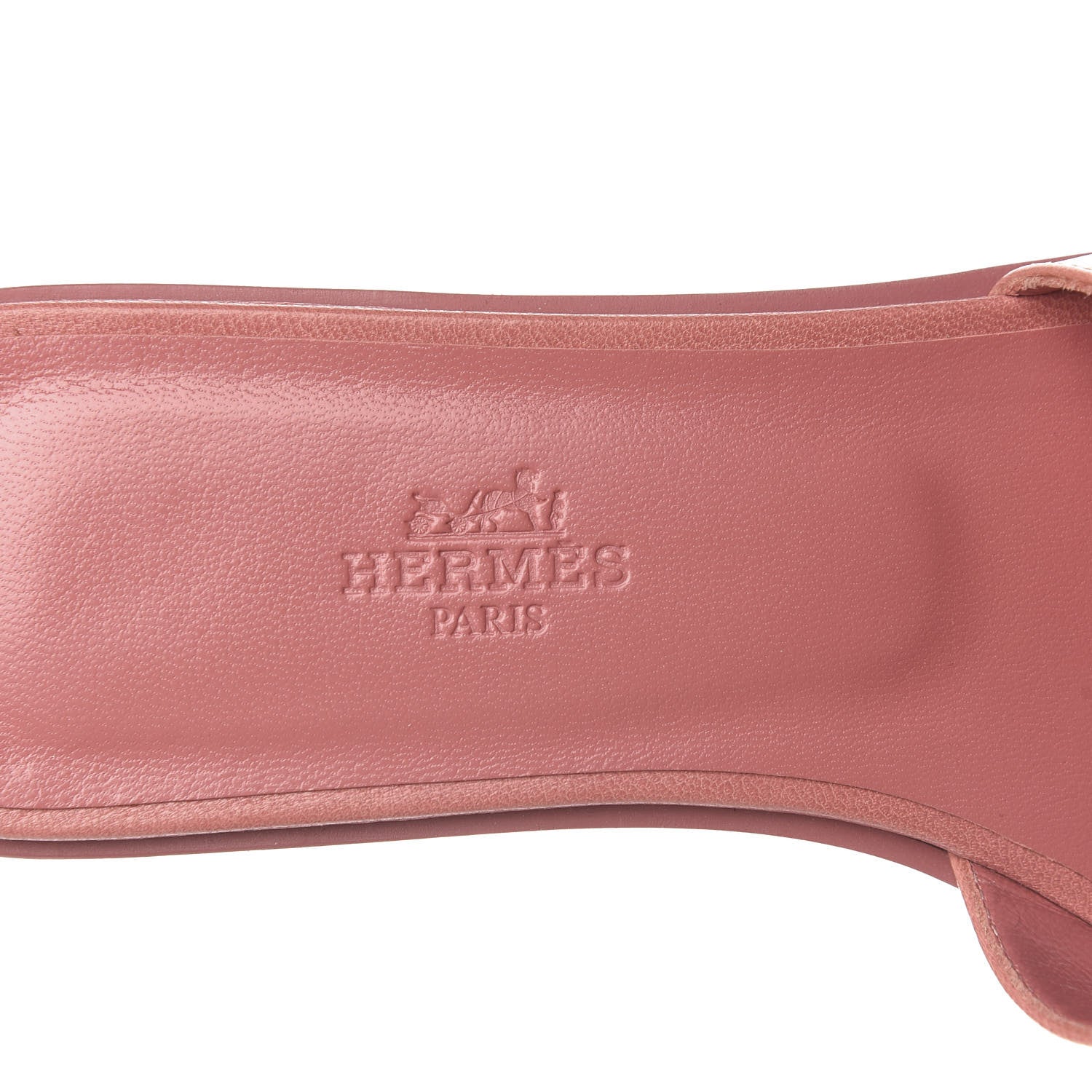 Hermes Chevre Oran Sandals 37.5 Rouge Blush 7 of 9