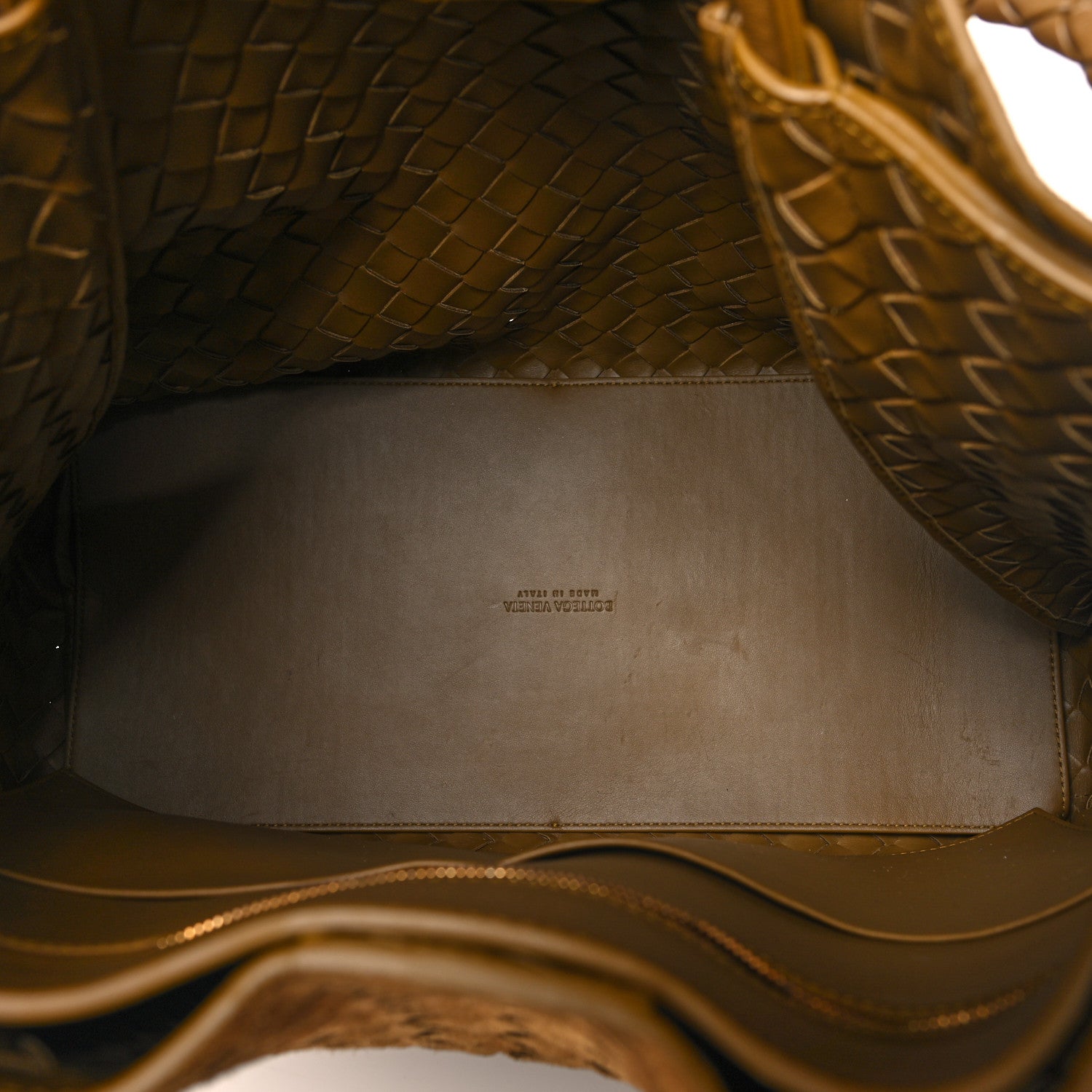 Bottega Veneta Suede Intrecciato Large Andiamo Shoulder Bag Acorn 5 of 11