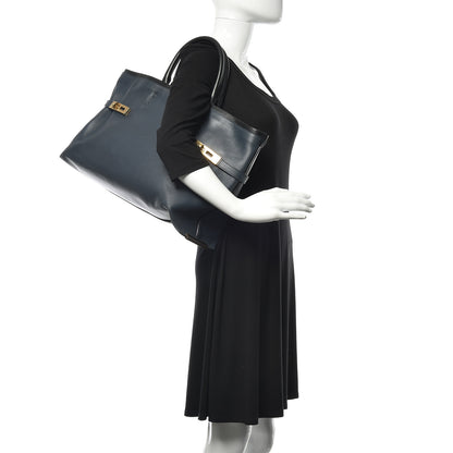Chloe Smooth Calfskin Large Charlotte Tote Navy 2 of 9