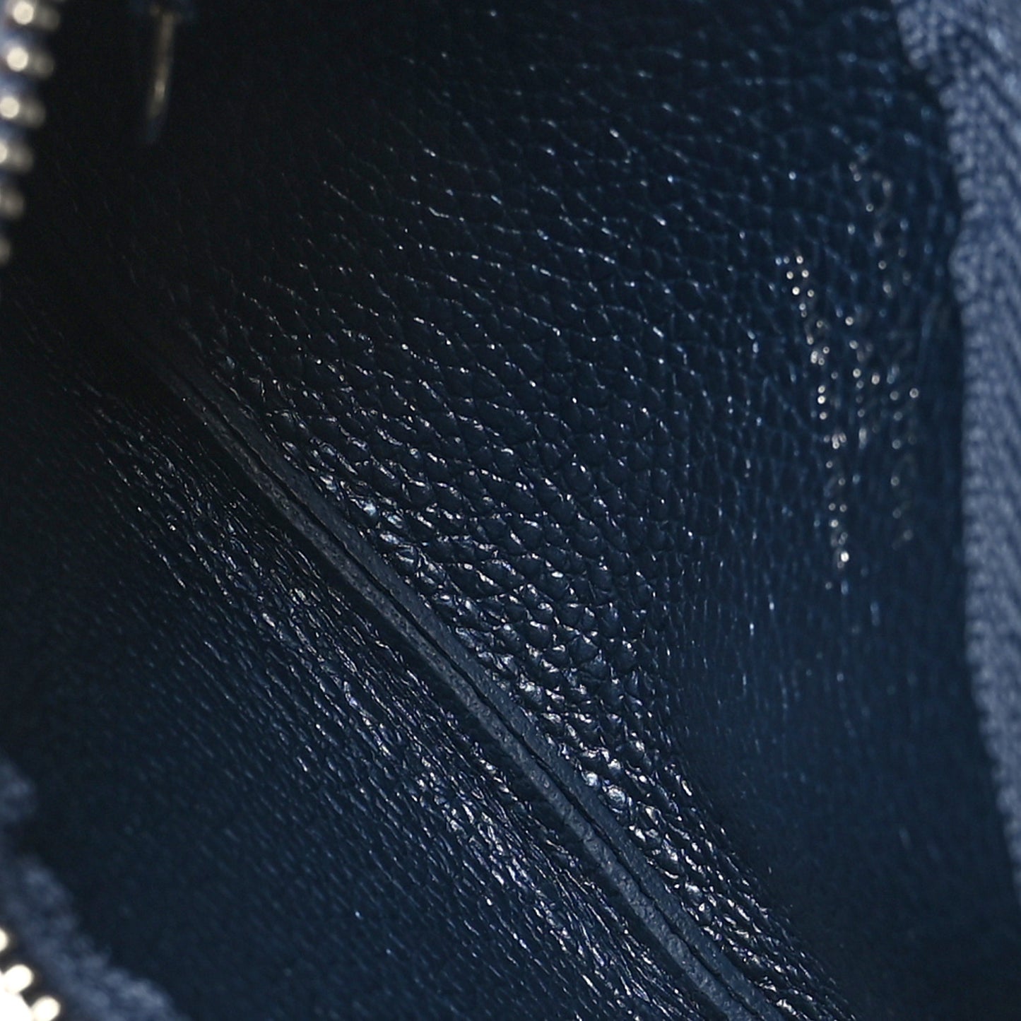 Metallic Empreinte Monogram Giant Key Pouch Navy Nacre