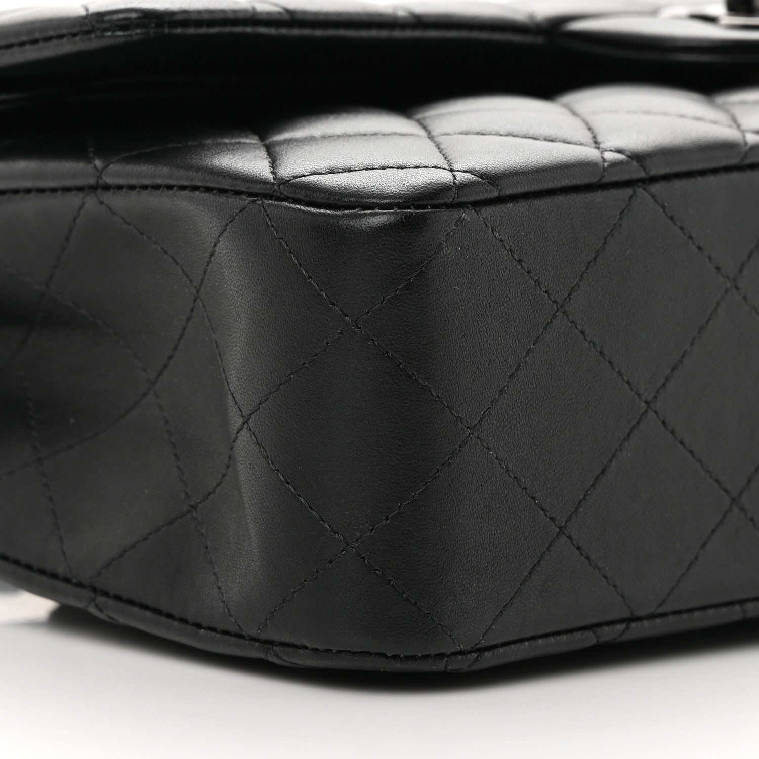 Chanel Lambskin Quilted Medium Double Flap So Black 9 of 18
