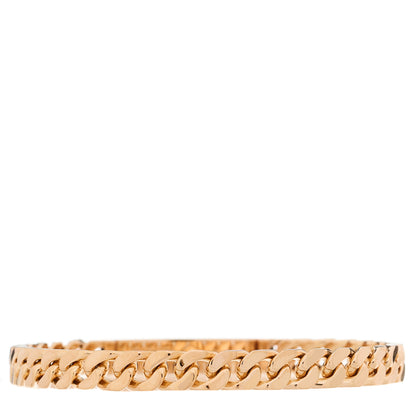 Hermes 18K Rose Gold Diamond PM Kelly Gourmette Bracelet XL 2 of 4
