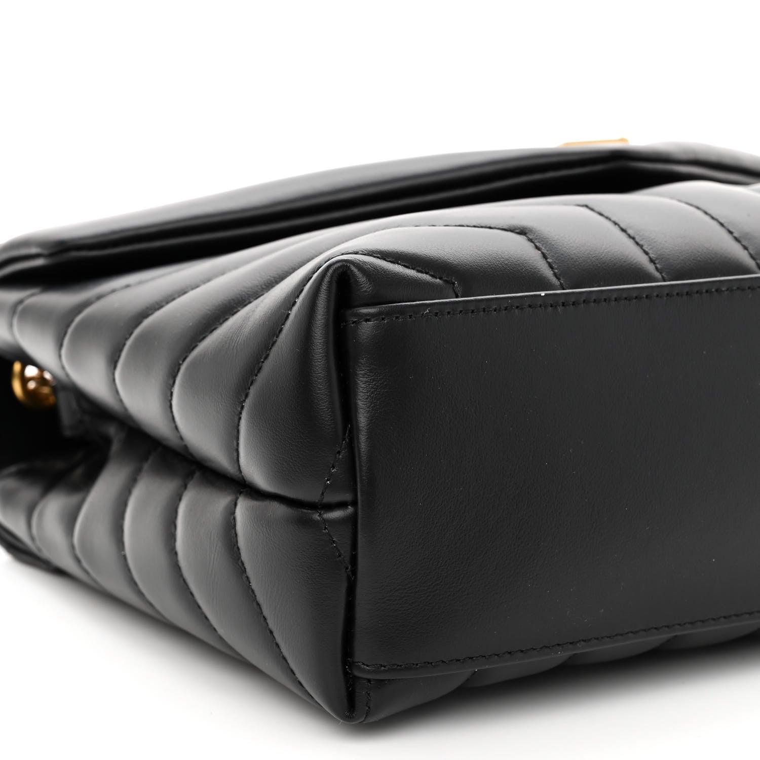 Saint Laurent Calfskin Y Quilted Monogram Small Loulou Chain Satchel Black 8 of 10