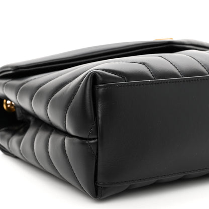 Saint Laurent Calfskin Y Quilted Monogram Small Loulou Chain Satchel Black 8 of 10