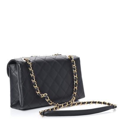 Chanel Calfskin Quilted Enchained Flap Black 3 of 11