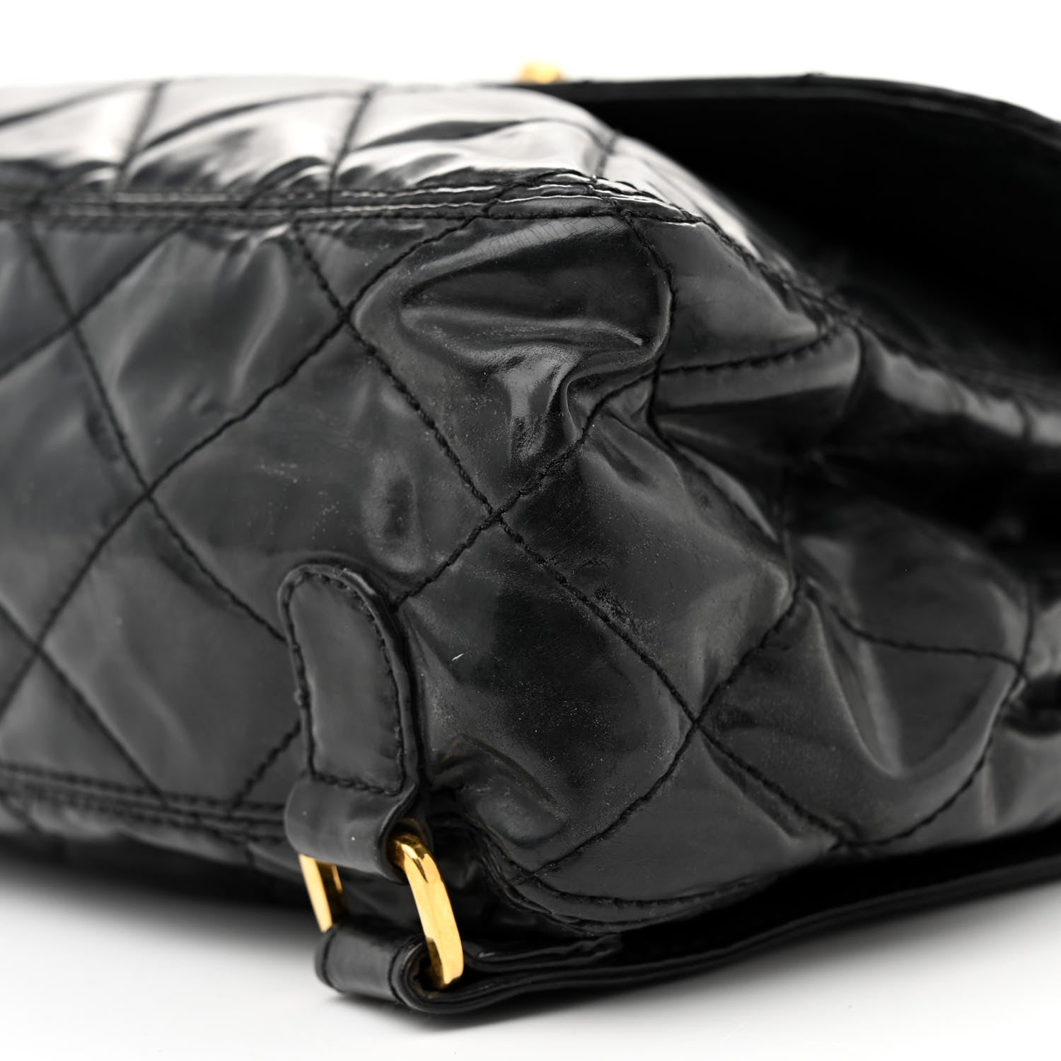 Chanel Patent Quilted Backpack Black 10 of 13