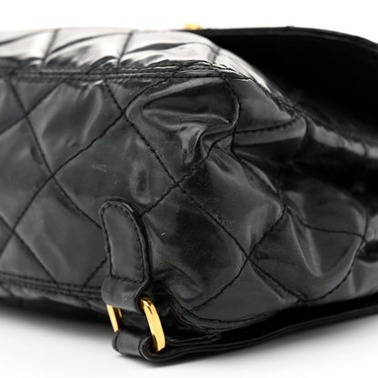 Chanel Patent Quilted Backpack Black 10 of 13
