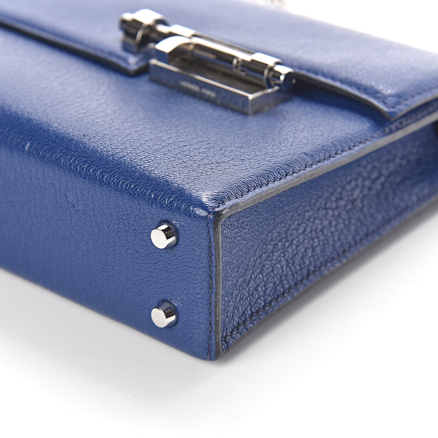 Hermes Chevre Chamkila Mini Verrou Chaine Bag Bleu Encre 9 of 12