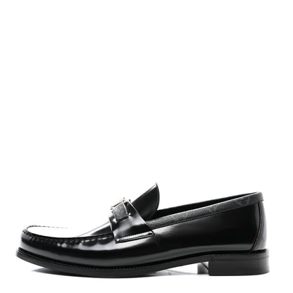 Louis Vuitton Calfskin Monogram Eclipse Mens Major Loafers 12 Black 1 of 9