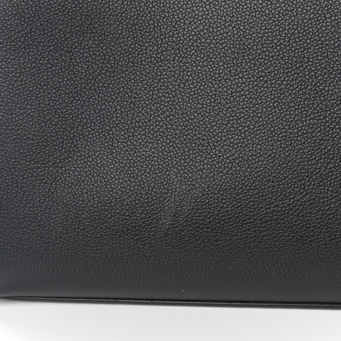 Grainy Calfskin Medium Title Bag Black