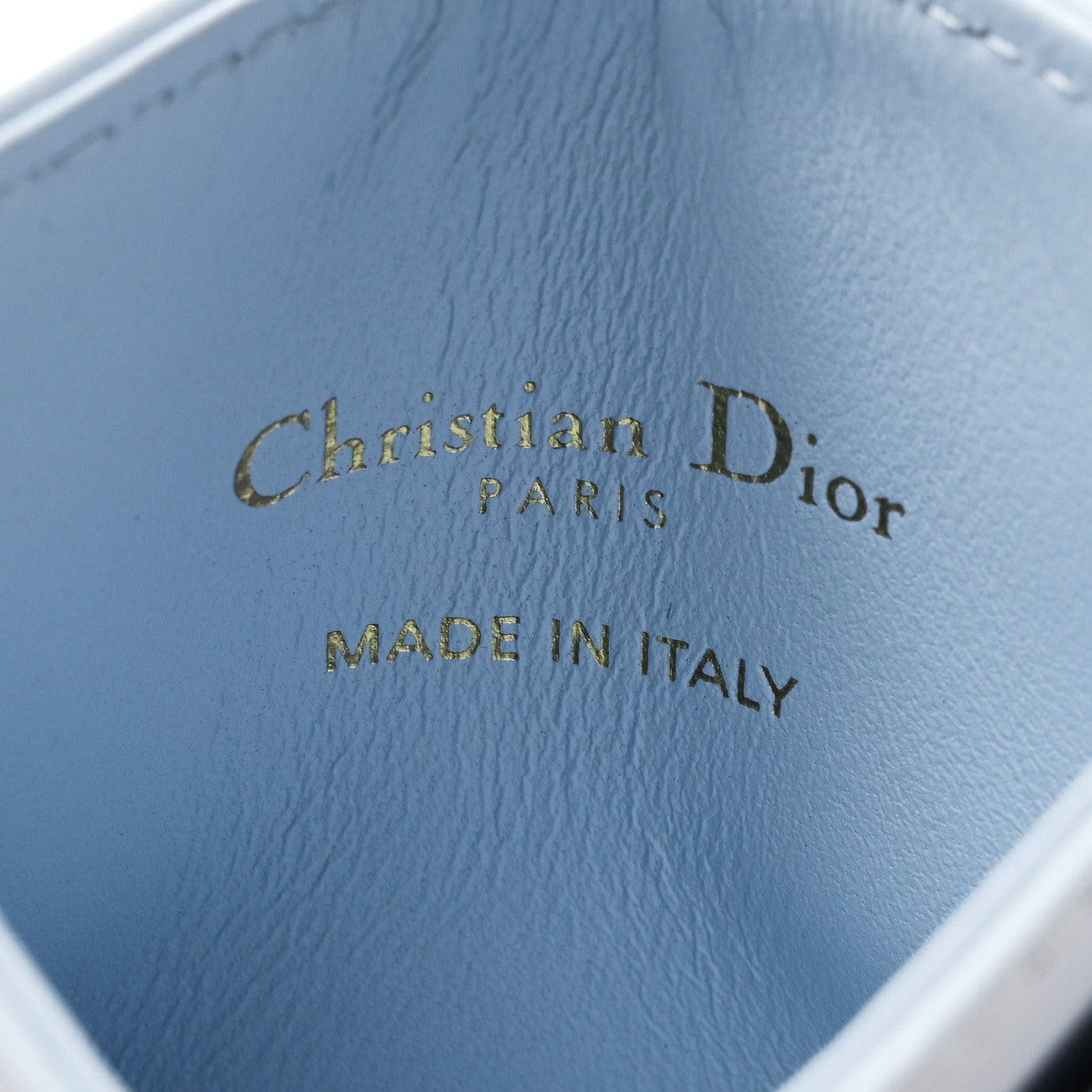 Christian Dior Lambskin Pearl Cannage Star Caro Freesia Card Holder Sku Blue 6 of 7