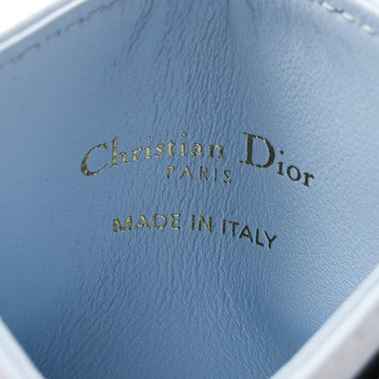 Christian Dior Lambskin Pearl Cannage Star Caro Freesia Card Holder Sku Blue 6 of 7