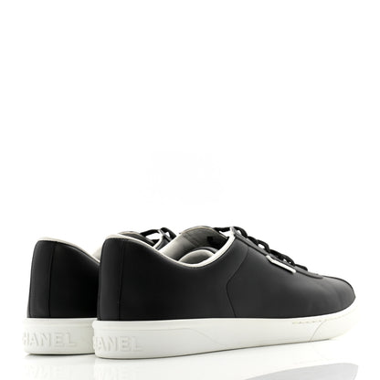 Chanel Calfskin CC Mens Sneakers 44 Black 4 of 10