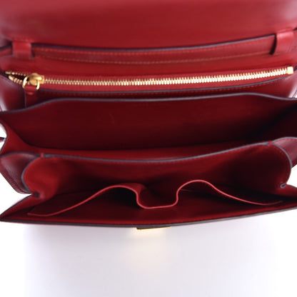 Celine Box Calfskin Medium Classic Box Flap Bag Red 5 of 8