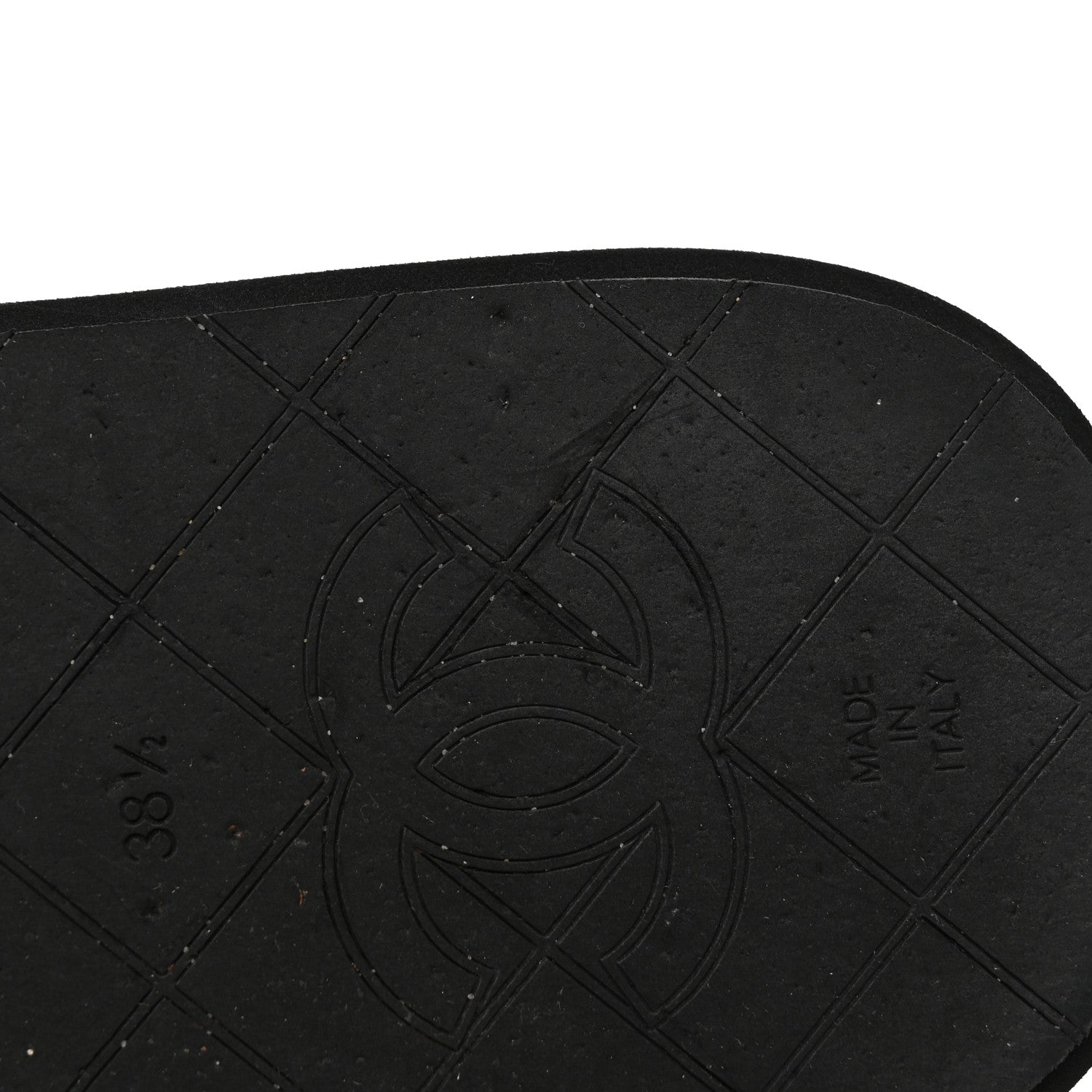 Chanel Lambskin Quilted Padded Charms Thong Sandals 38.5 Black 9 of 11
