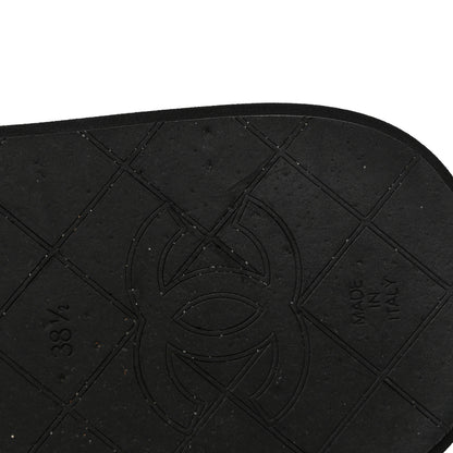 Chanel Lambskin Quilted Padded Charms Thong Sandals 38.5 Black 9 of 11