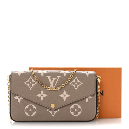 Louis Vuitton Empreinte Monogram Giant Felicie Pochette Tourterelle Creme 11 of 11