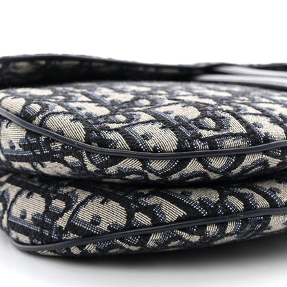 Christian Dior Oblique Saddle Bag Blue 9 of 11