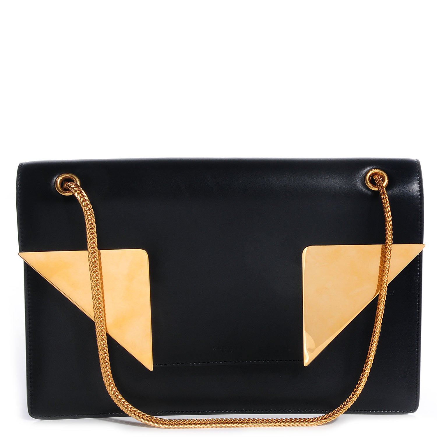 Saint Laurent Leather Plated Medium Betty Bag Black 1 of 9