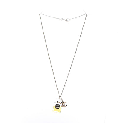 Chanel Resin Perfume Bottle CC Necklace 3 of 5