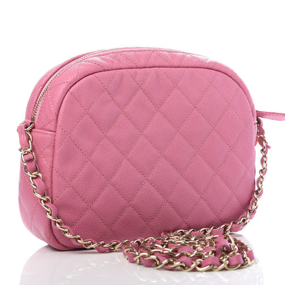 Chanel Caviar Quilted CC Day Camera Case Pink 2 of 11