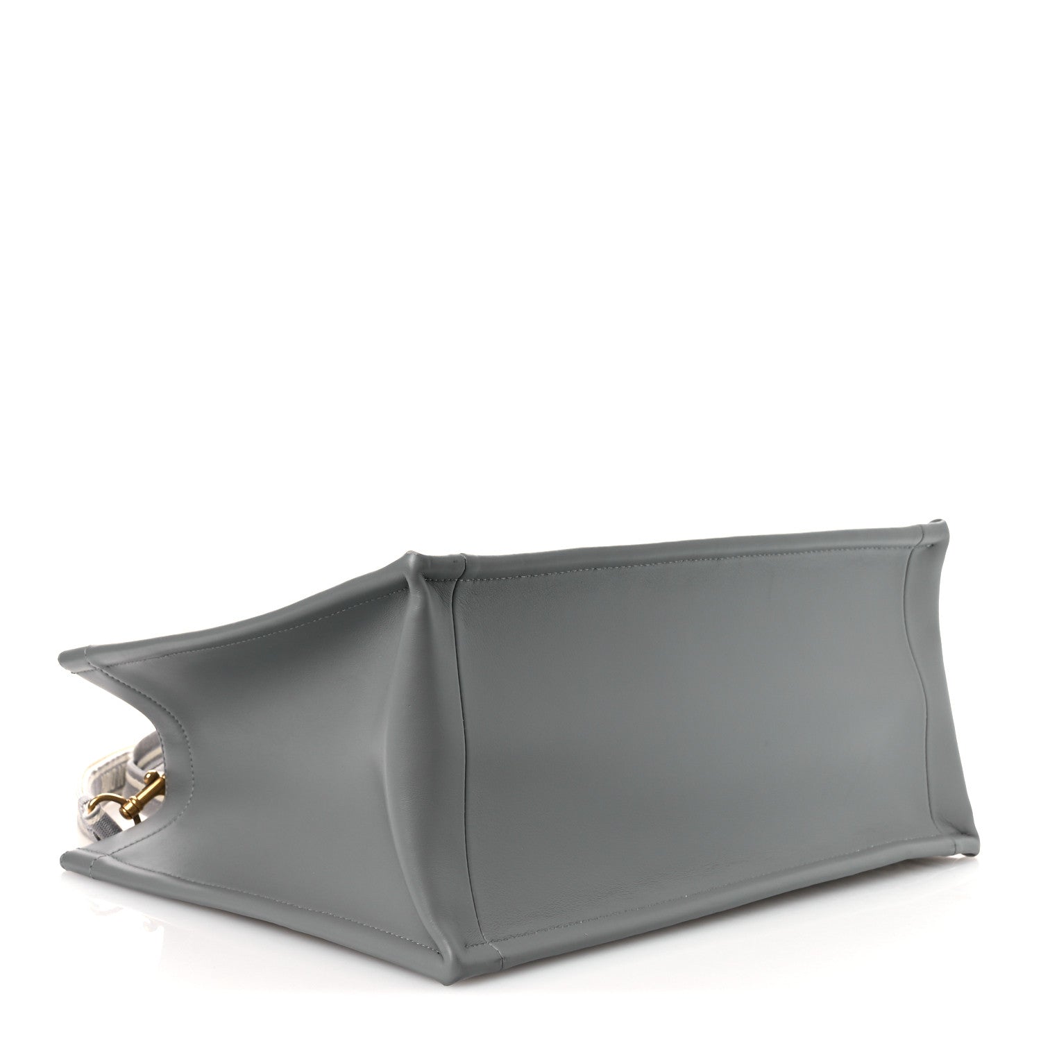 Christian Dior Oblique Chambray Calfskin Medium Book Tote With Strap Grey Latte 4 of 12
