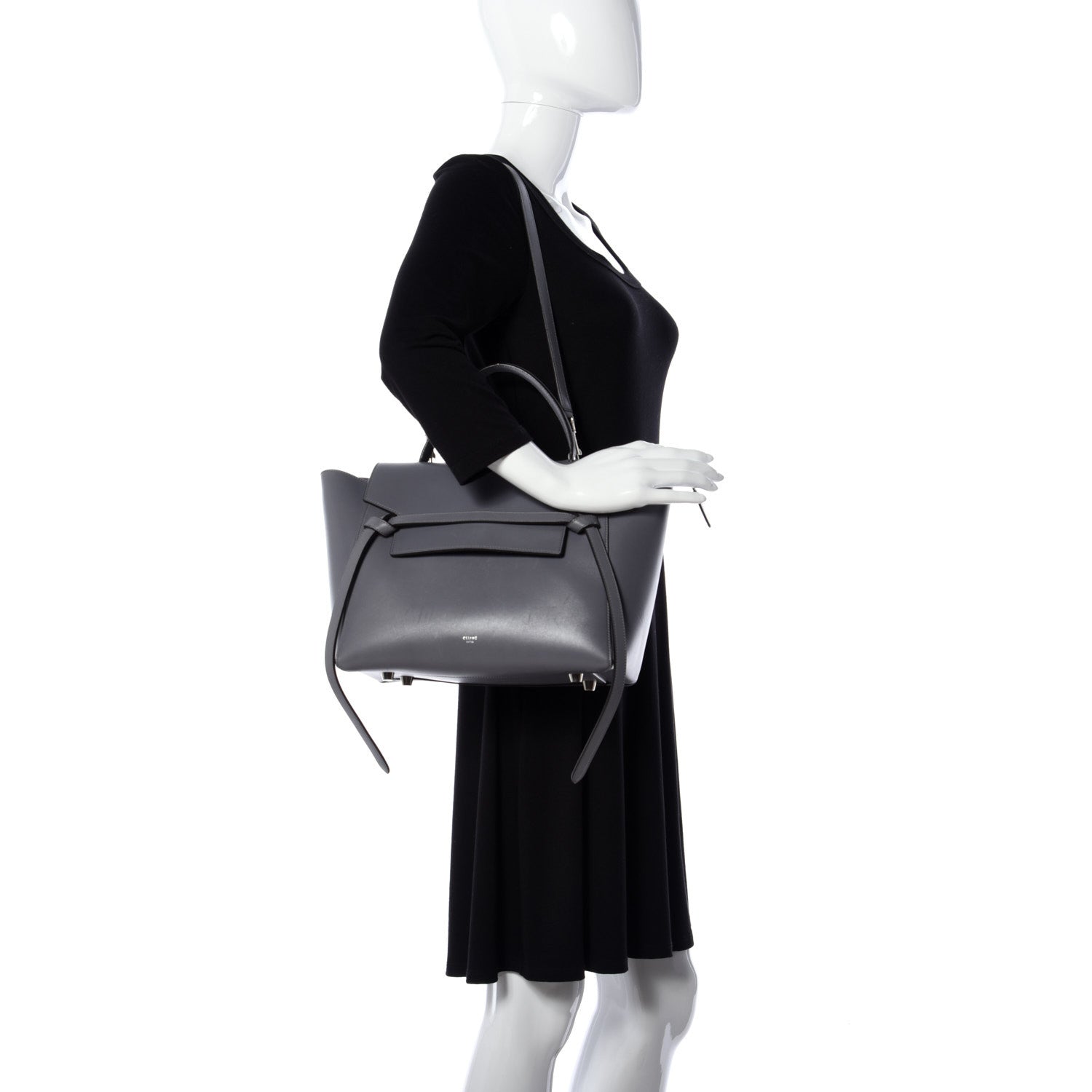 Celine Smooth Calfskin Mini Belt Bag Storm 2 of 9