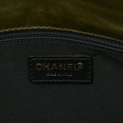 Chanel Lambskin Quilted CC Chocolate Bar Flap Green 6 of 12
