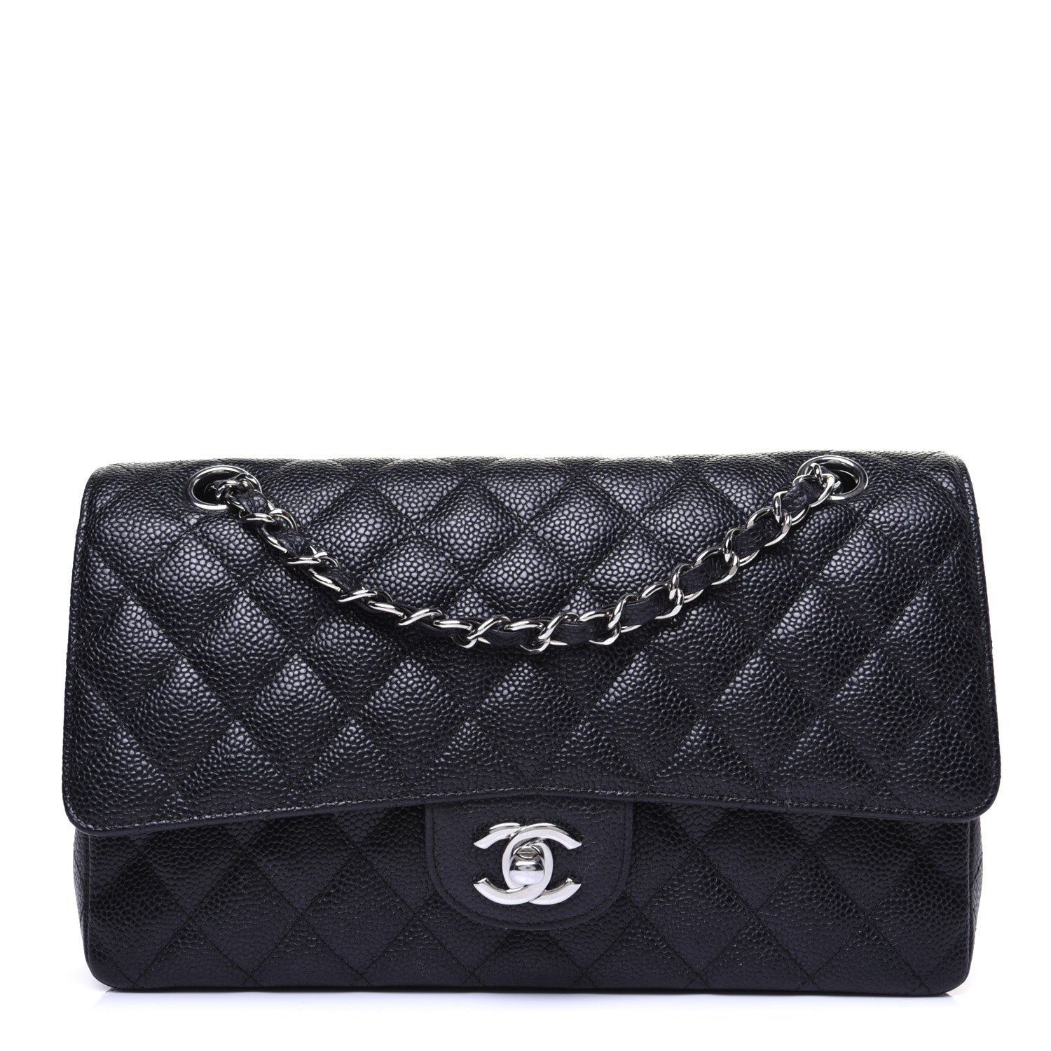 Chanel Caviar Quilted Medium Double Flap Black 1 of 14
