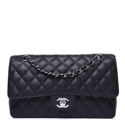 Chanel Caviar Quilted Medium Double Flap Black 1 of 14