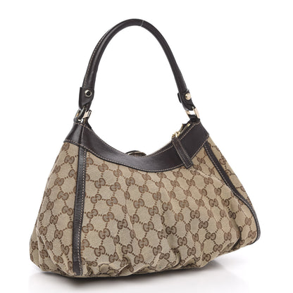 Gucci Monogram Medium D Gold Ring Hobo Dark Brown 3 of 13