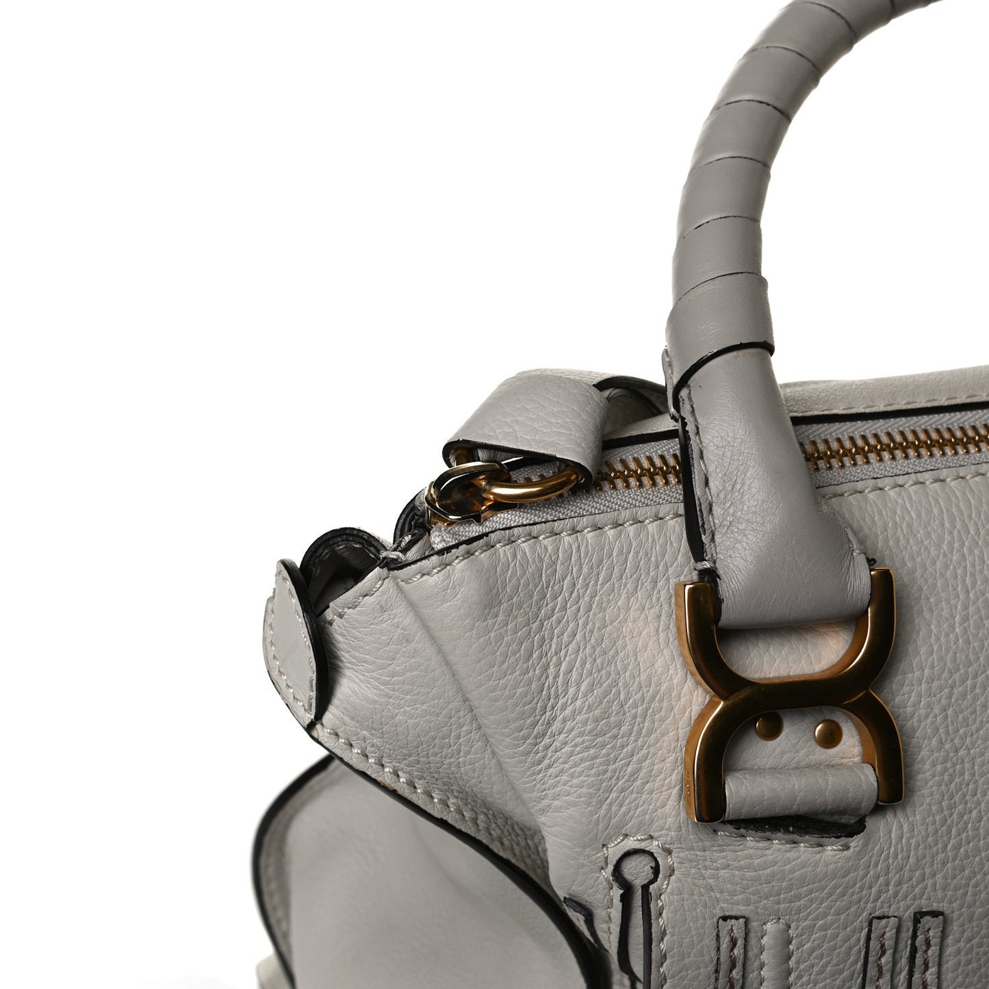 Calfskin Large Marcie Satchel Dove