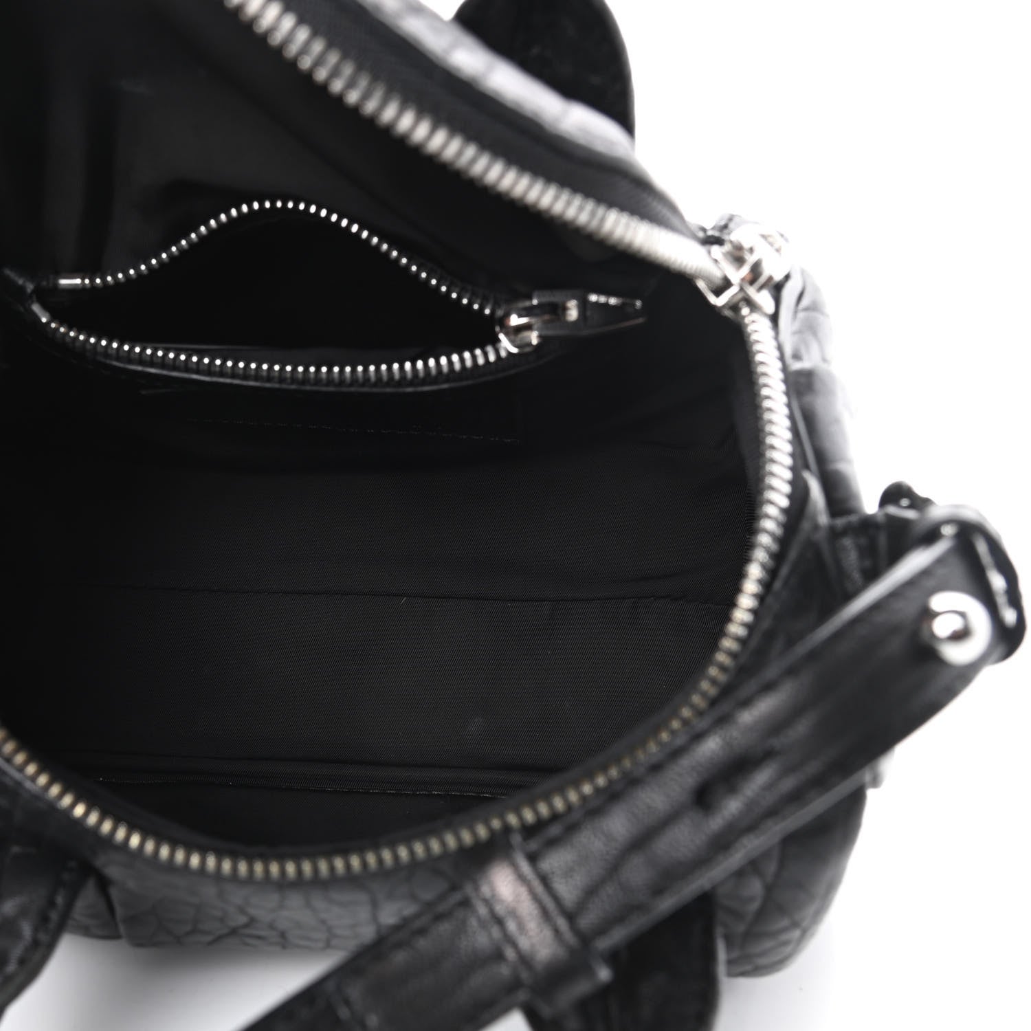 Alexander Wang Pebbled Lambskin Mini Rockie Black Rhodium Hardware 5 of 12