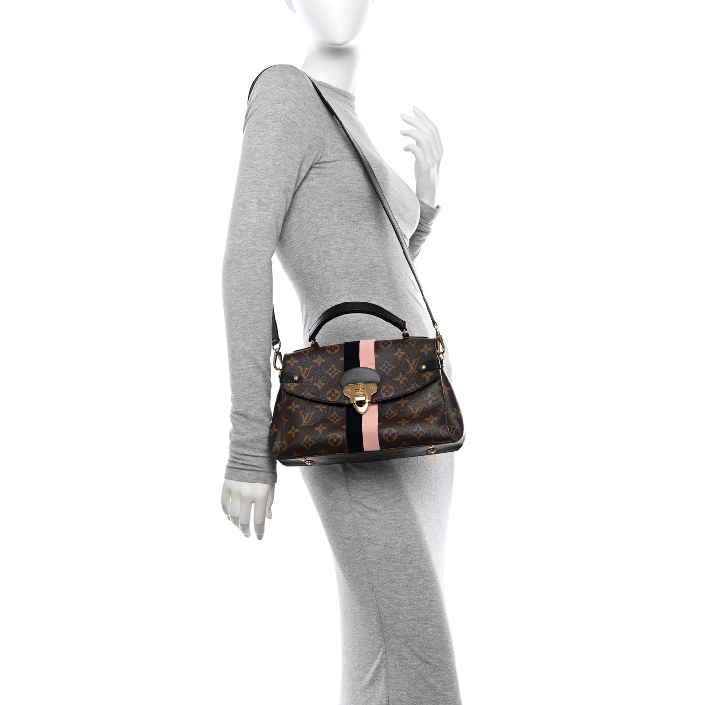 Monogram Georges BB Black Rose Poudre