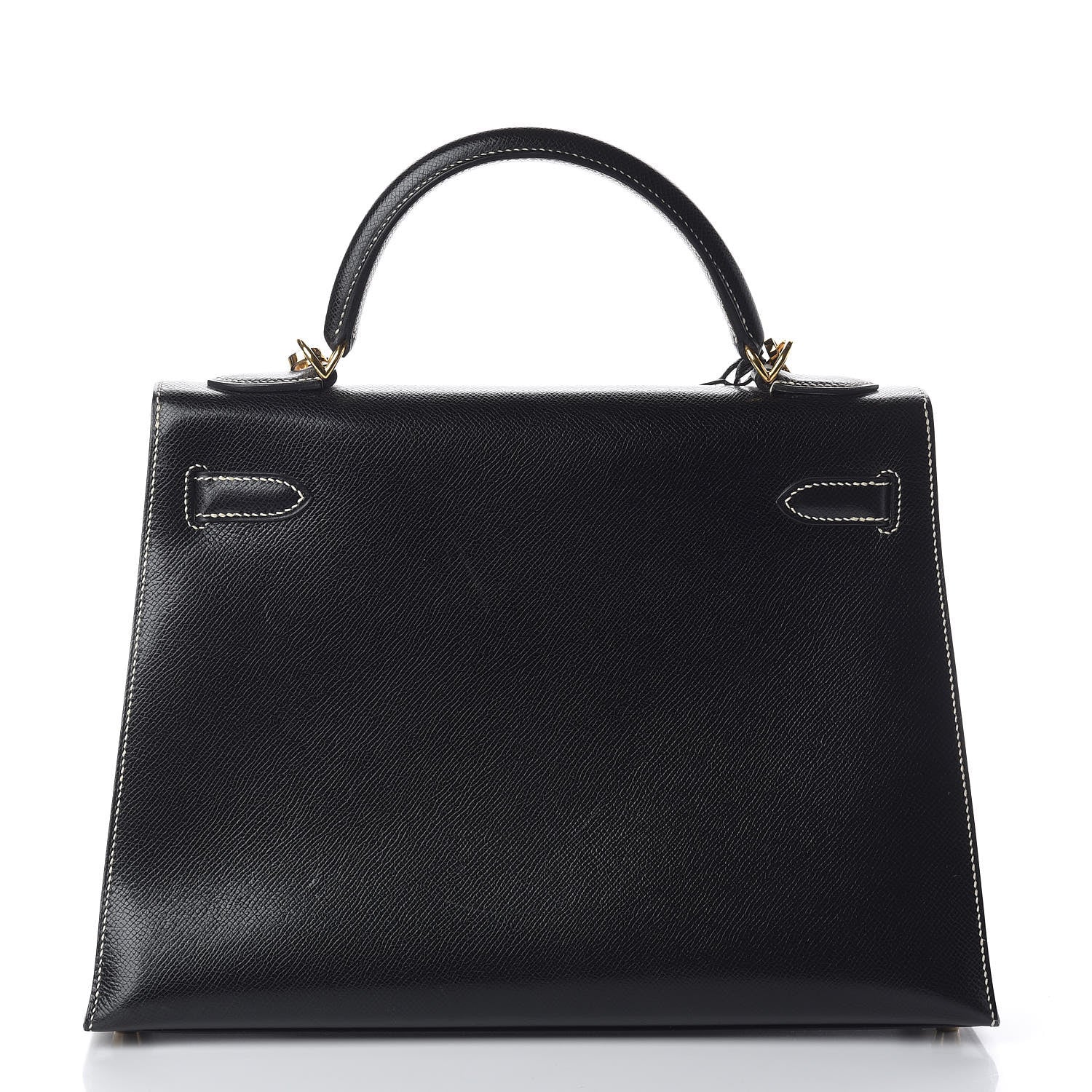 Hermes Veau Grain Lisse Kelly Sellier 32 Black 4 of 33