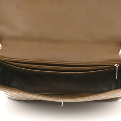 Chanel Patent Quilted Maxi Single Flap Brown 4 of 17