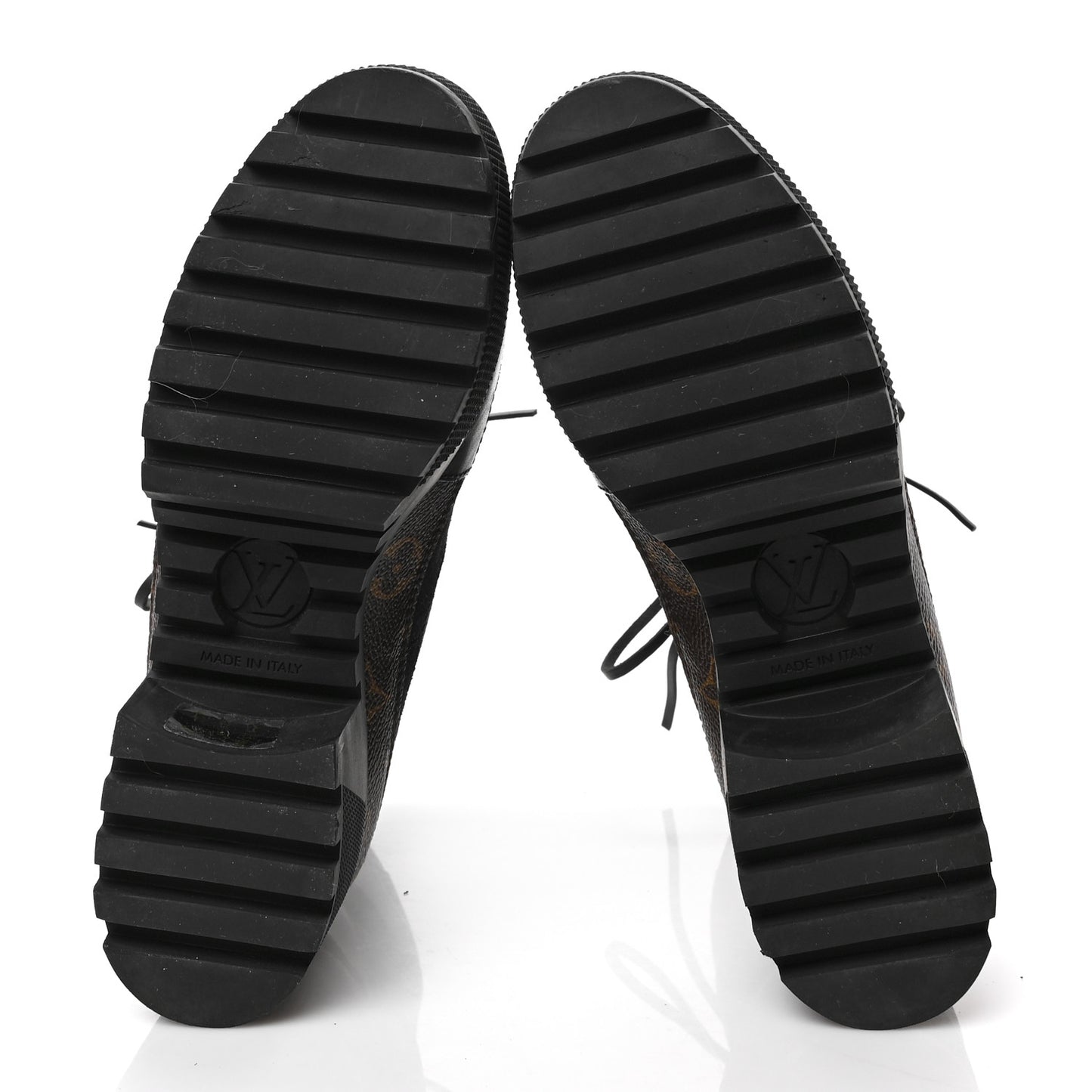 Suede Calfskin Monogram Laureate Platform Desert Boots 39 Black