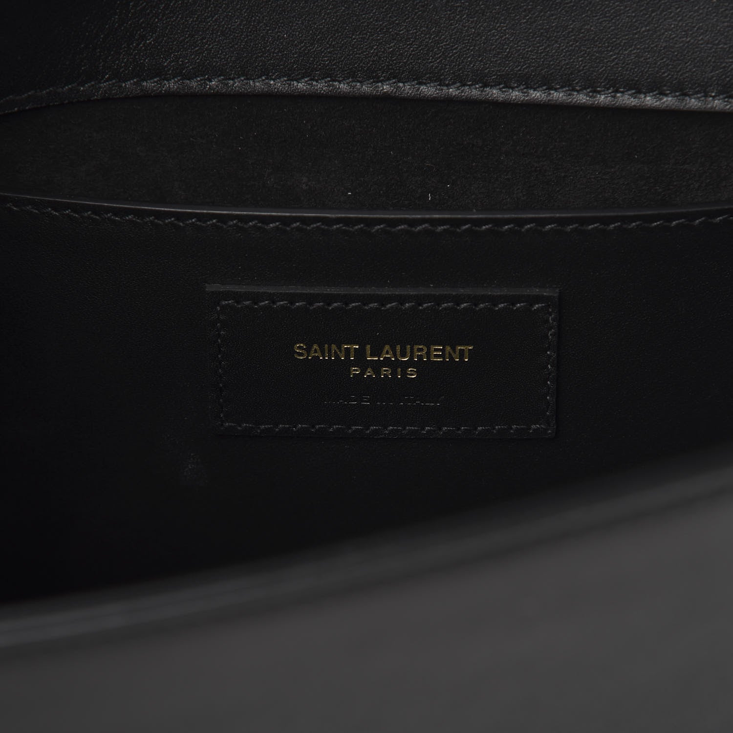 Saint Laurent Calfskin Classic Monogram Tassel Clutch Black 6 of 6