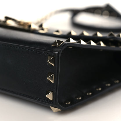 Valentino Garavani Vitello Medium Rockstud Flip Lock Crossbody Bag Black 8 of 8