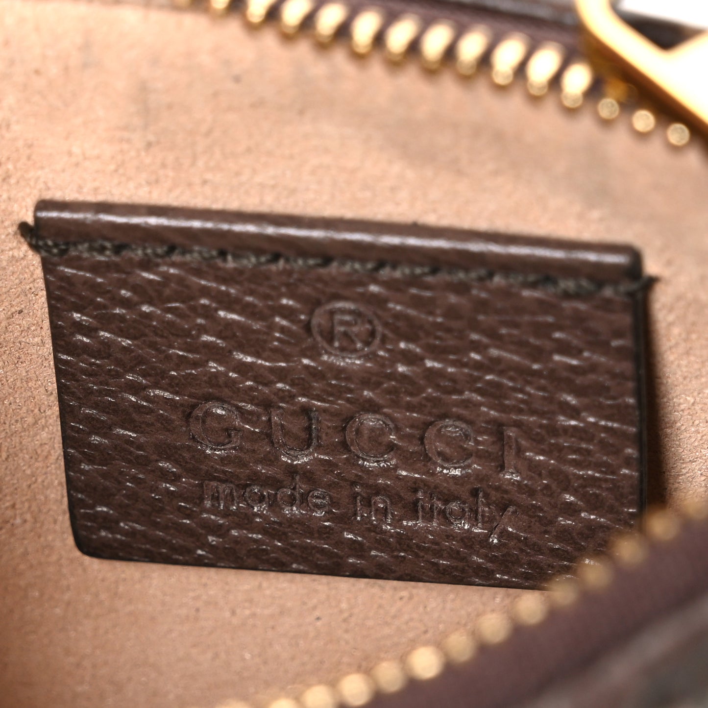 GG Supreme Monogram Web Ophidia Zip Card Case Brown