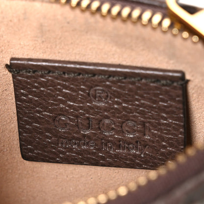 Gucci GG Supreme Monogram Web Ophidia Zip Card Case Brown 6 of 7
