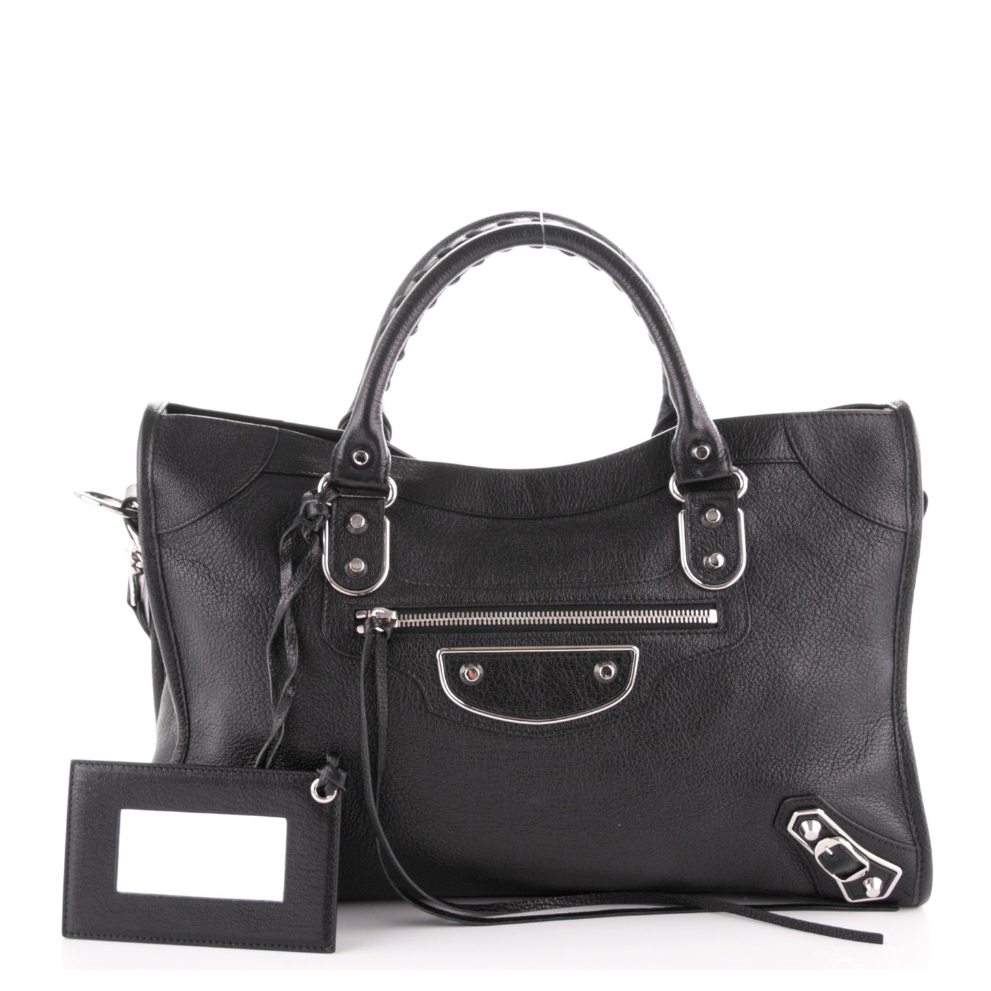 Chevre Silver Metallic Edge City Black