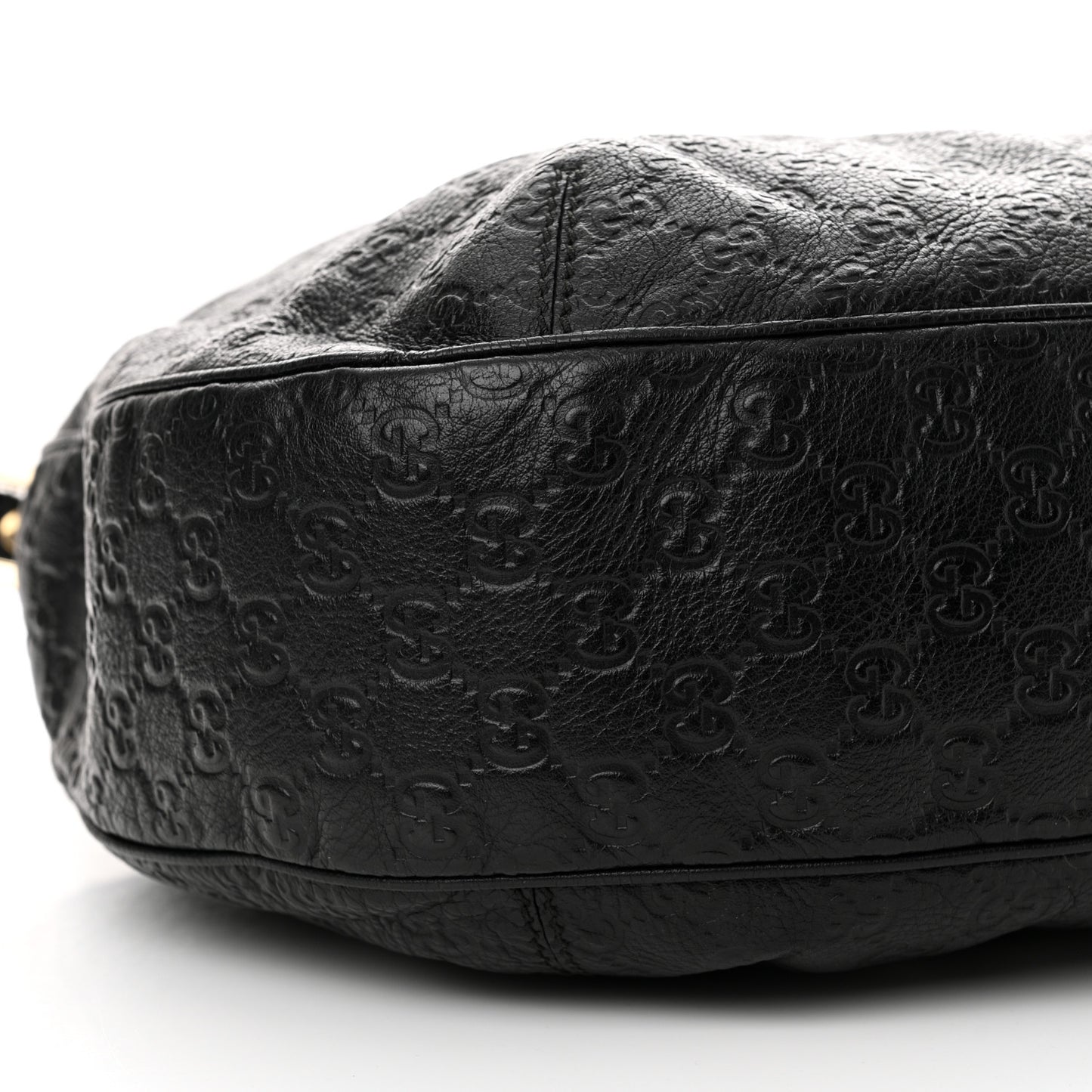 Guccissima Large New Ladies Web Hobo Black